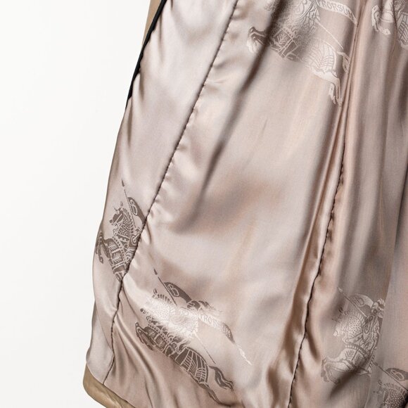 Burberry Taupe Grey Brown Leather Moto Trench Coat - Picture 11 of 13